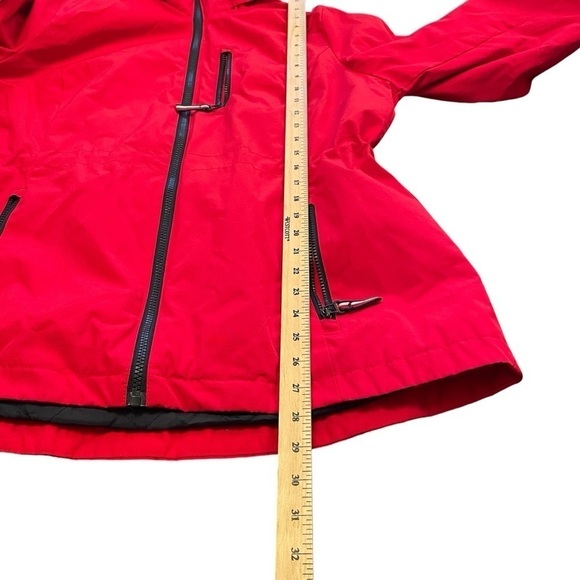 Tommy Hilfiger Red Jacket - missing inner jacket. Size Large-Several zip pockets - Picture 4 of 15